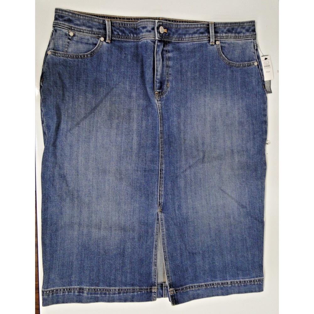 TALBOTS Denim‎ Pencil Skirt Women's Petite Plus 18WP New With Tags